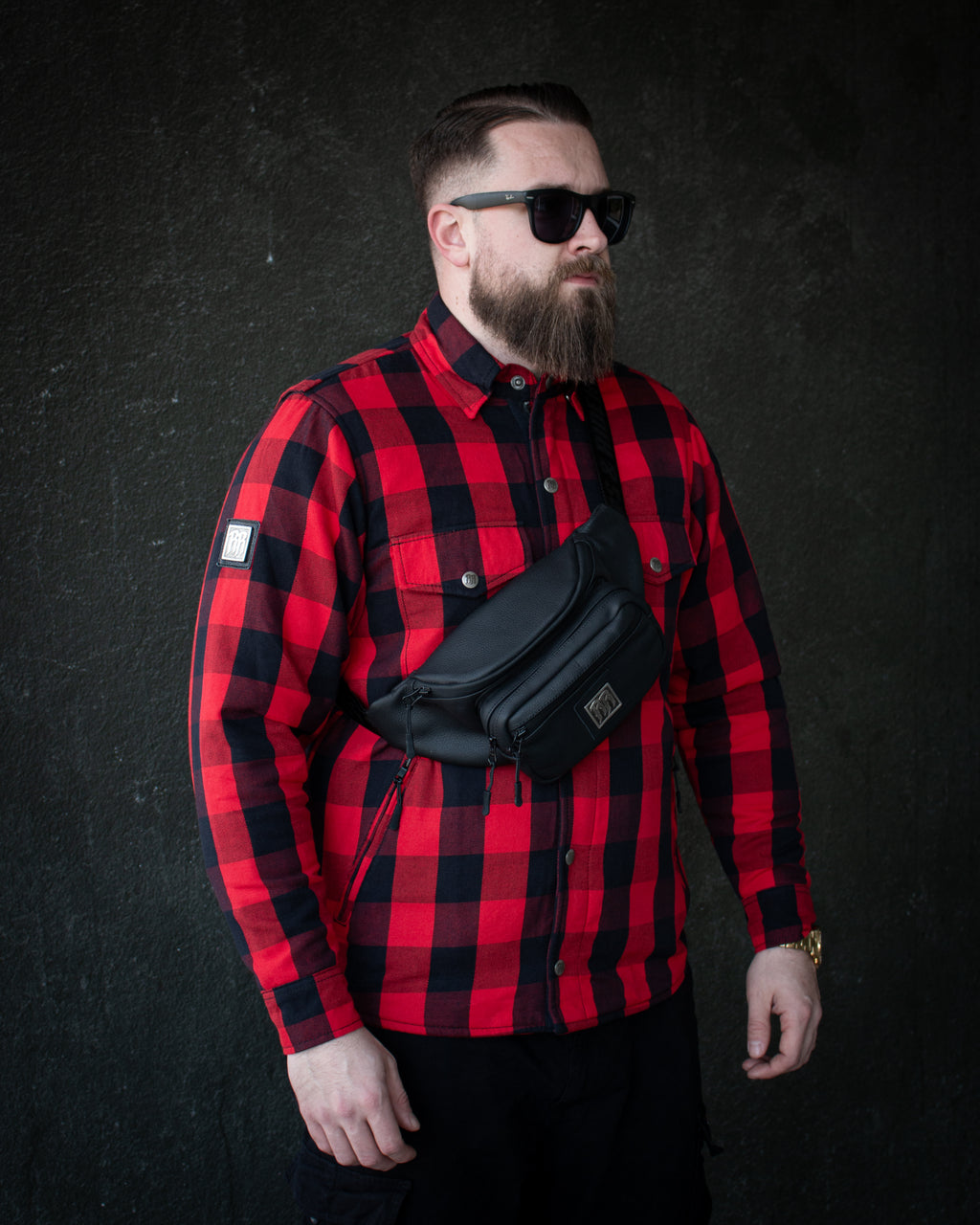 Hip Bag / Crossbody Bag mit RR Metall Logo