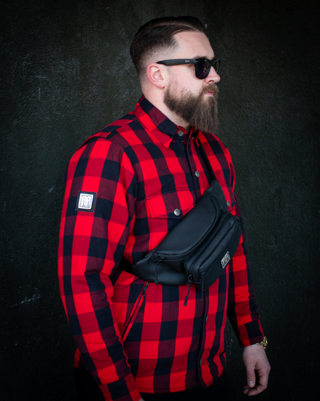 Hip Bag / Crossbody Bag mit RR Metall Logo
