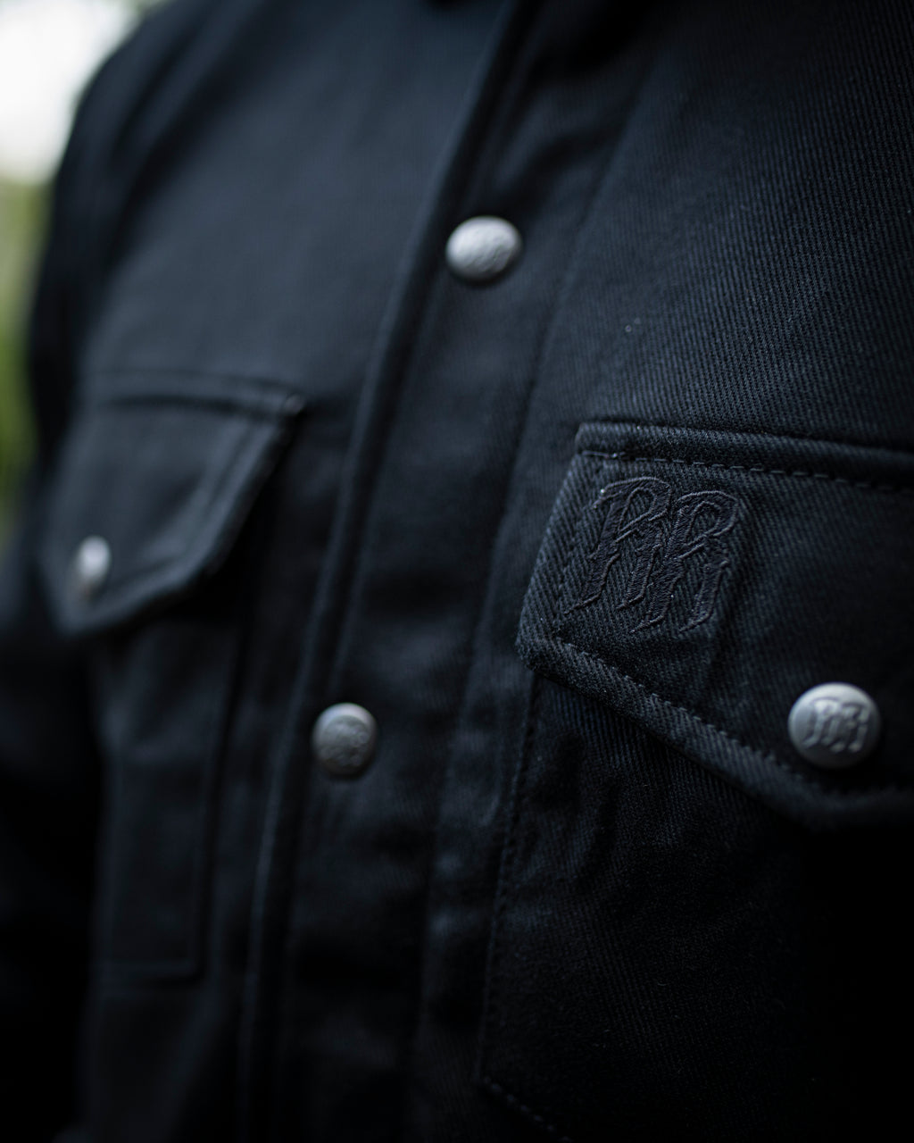 R&R Blackout Denim Hemd