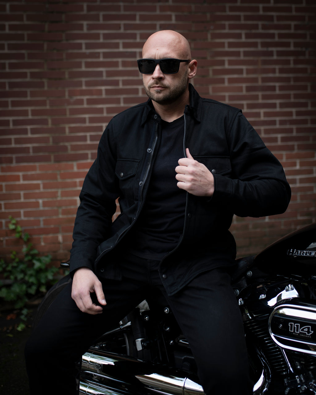 R&R Blackout Denim Hemd